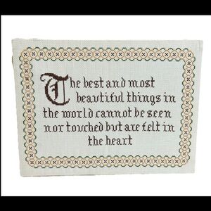 Vintage Needlepoint “Beautiful Things” 8x11 Unframed